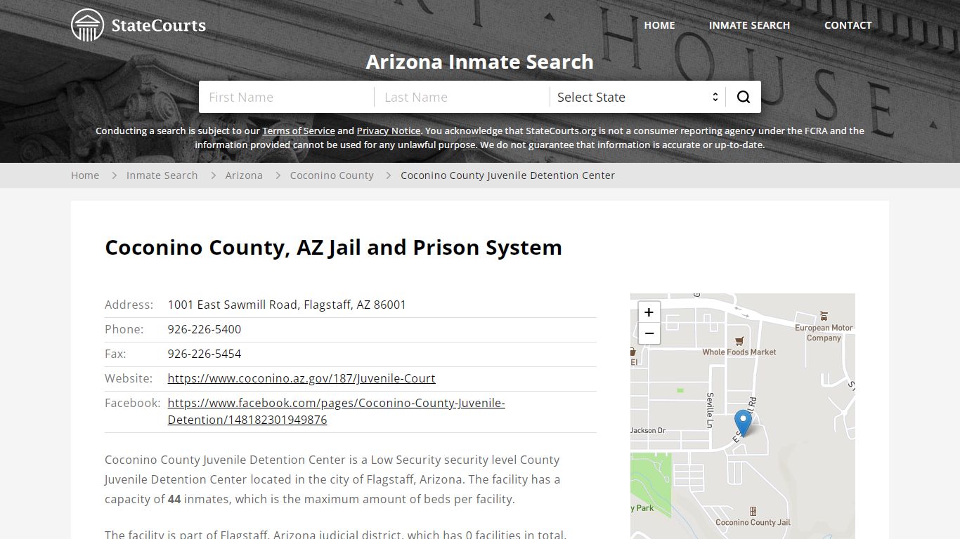 Coconino County Juvenile Detention Center Inmate Records ...